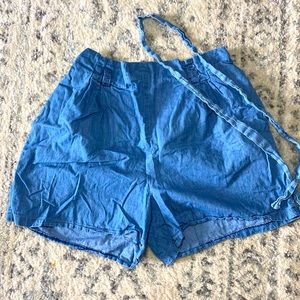 Womens Denim Shorts, Size Large, Blue
